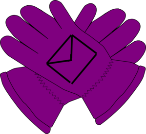 299x276 Purple Gloves Envelope Clip Art