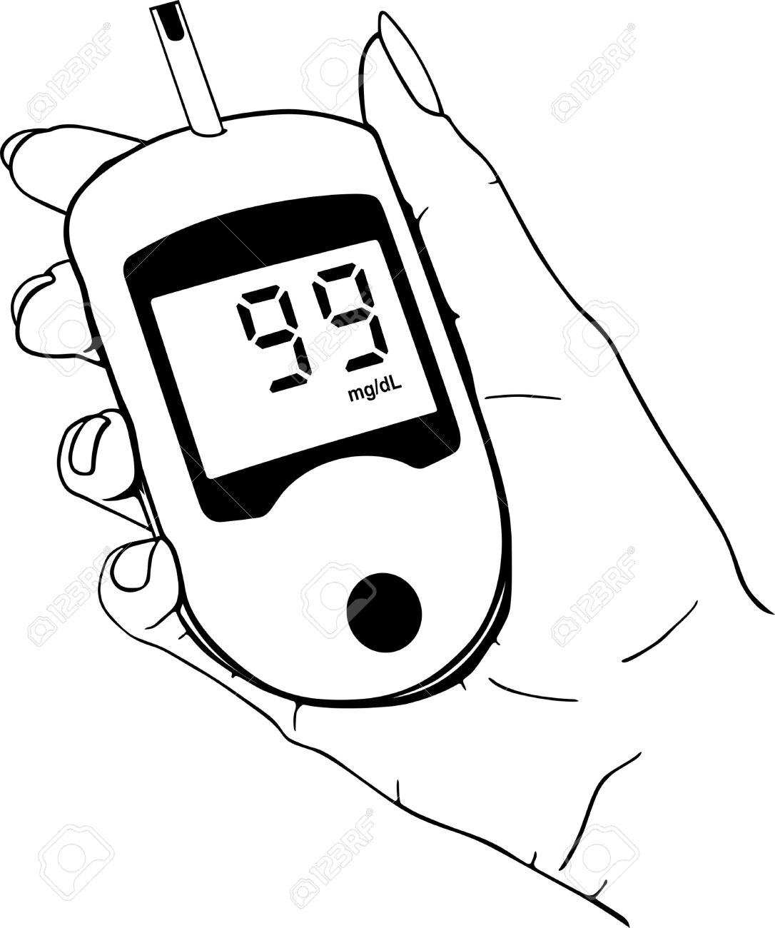 1086x1300 Glucose Meter Clipart