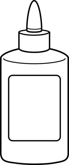 230x550 Glue Bottle Clip Art