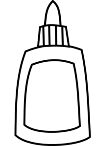 198x298 Blank Glue Bottle Clip Art