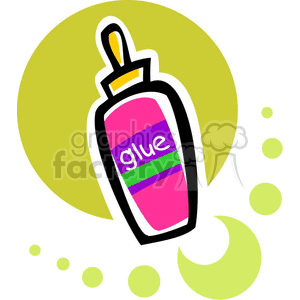 300x300 Royalty Free Cartoon Bottle Of Glue 382508 Vector Clip Art Image