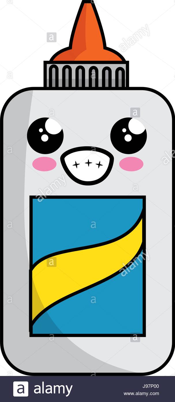 607x1390 Kawaii Glue Bottle Icon Stock Vector Art Amp Illustration, Vector