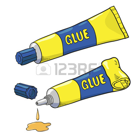 450x450 Cartoon Glue Stick Isolated On White. Vector Illustration. Royalty