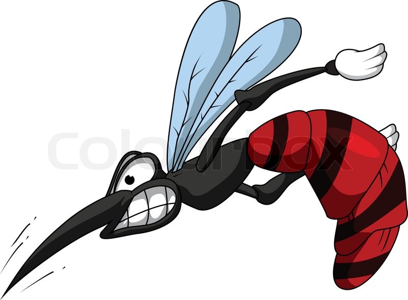 800x588 Angry Mosquito Cartoon Stock Vector Colourbox
