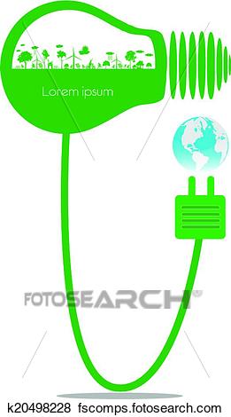 261x470 Clip Art Of Go Green Concept K20498228