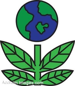 264x300 Clip Art Picture Of A Go Green Earth Icon