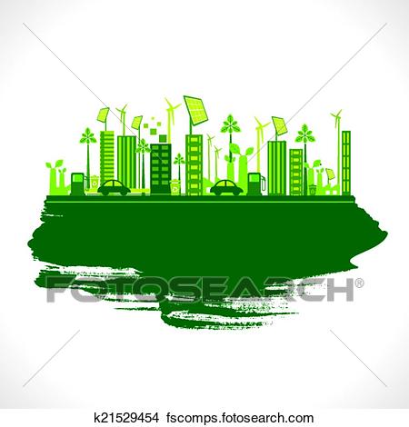 450x470 Clipart Of Creative Design Go Green,save Earth K21529454