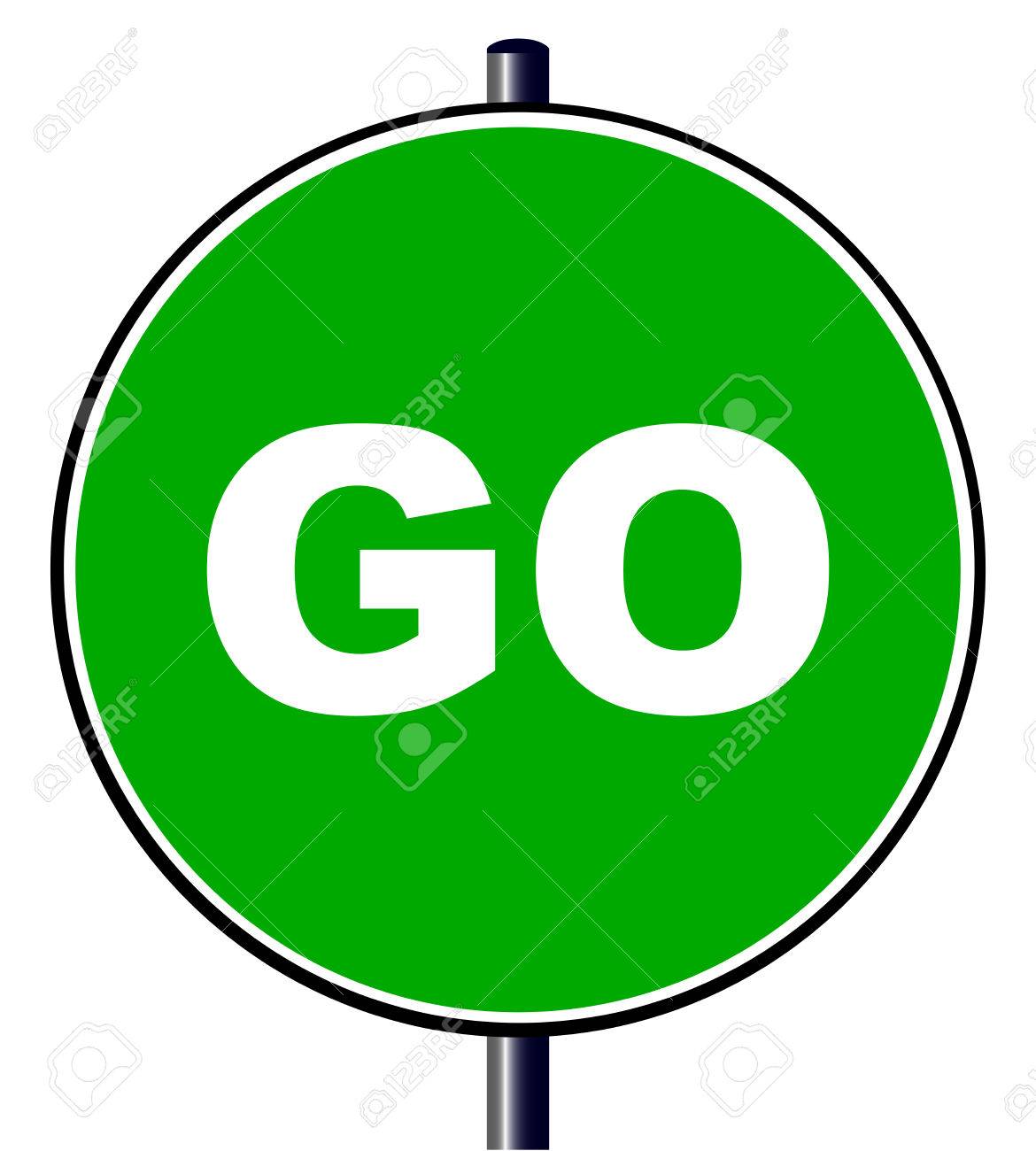 1170x1300 The Go Green Traffic Sign Isolated Over A White Background Royalty