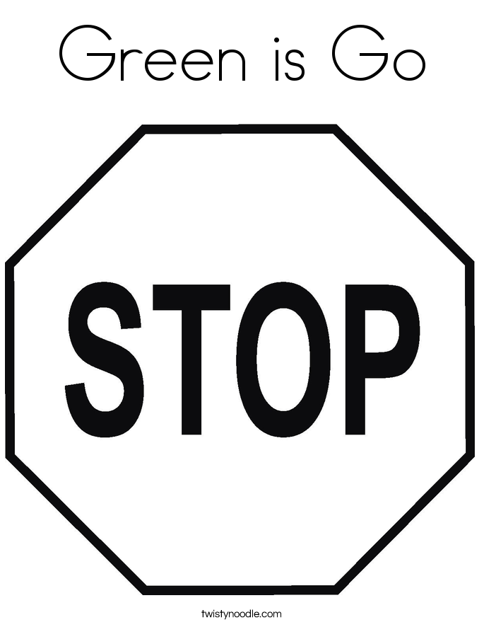 685x886 Green Is Go Coloring Page