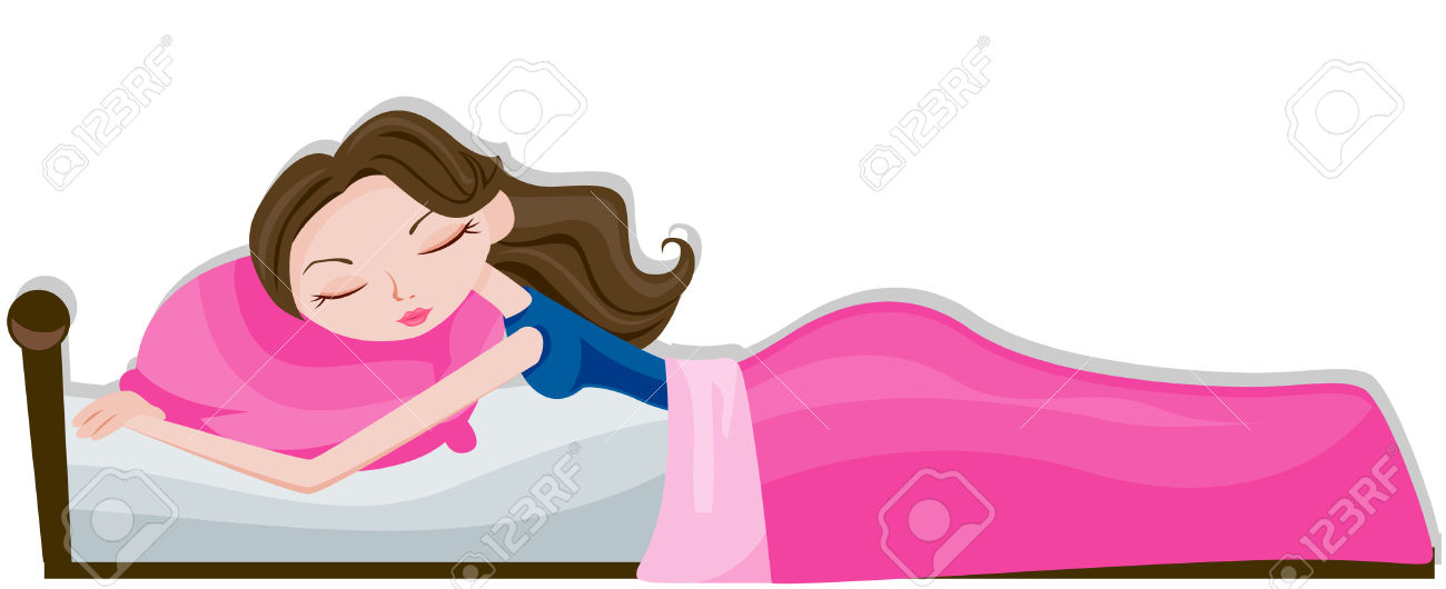 1300x530 Clipart Girl Sleeping In Bed