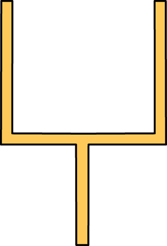 340x500 Yellow Football Goal Post Clip Art