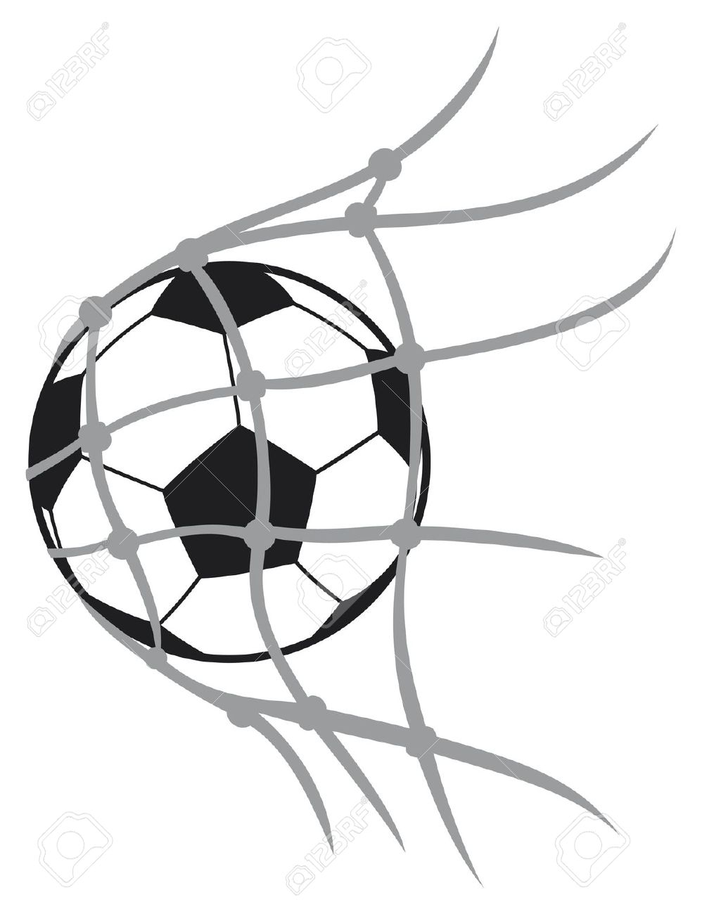 998x1300 Drawn Ball Soccer Goal Post