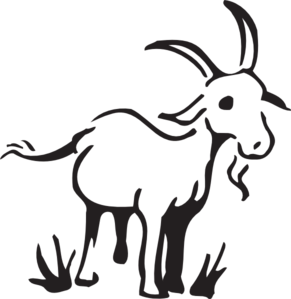 291x299 Goat In The Grass Clip Art