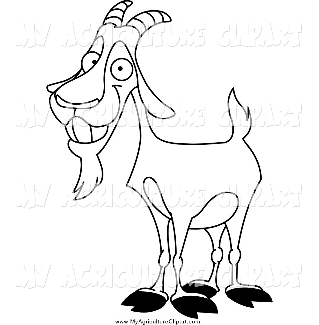 1024x1044 Clipart Of Goat Black And White