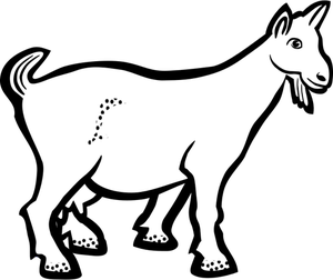 Goat Black And White Clipart