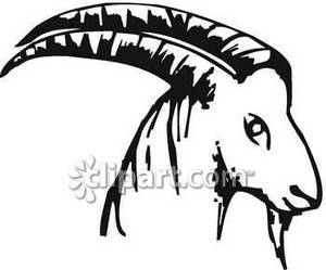 300x249 Goat Black And White Clipart