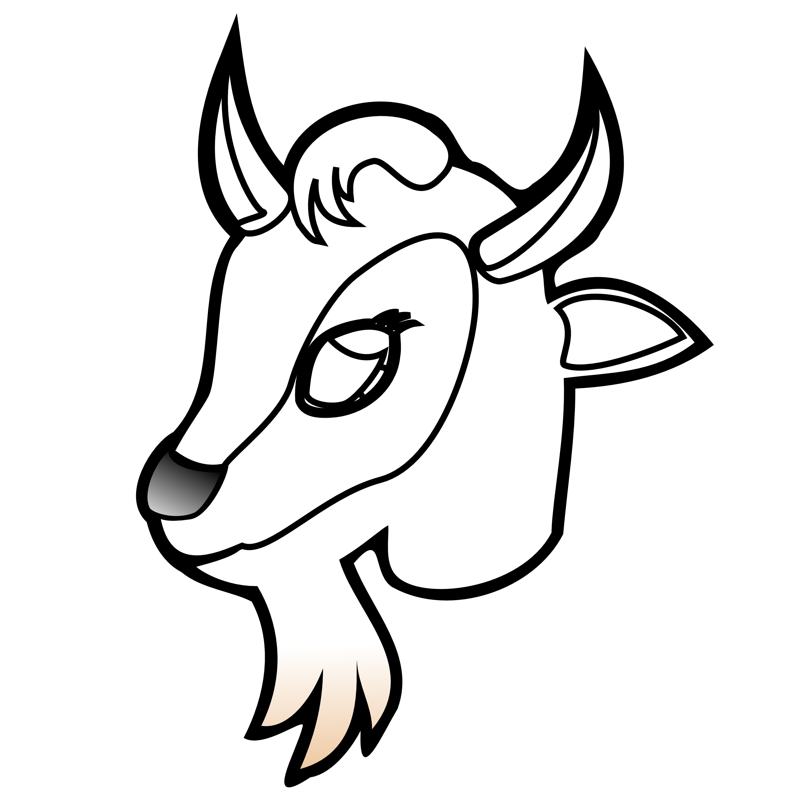 2555x2555 Goat Clipart Goat Head