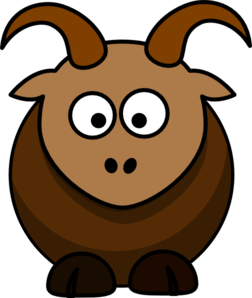 252x298 Brown Goat Clip Art