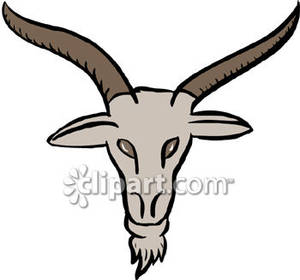 300x280 Goat Head With Horns