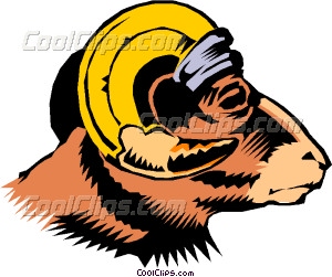 300x251 Cartoon Goat Head With Pencil Vector Clip Art