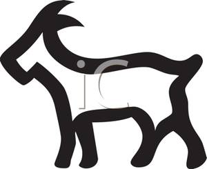 300x245 Goat Outline