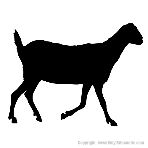 500x500 Goat Silhouettes (Children's Farm Decor)