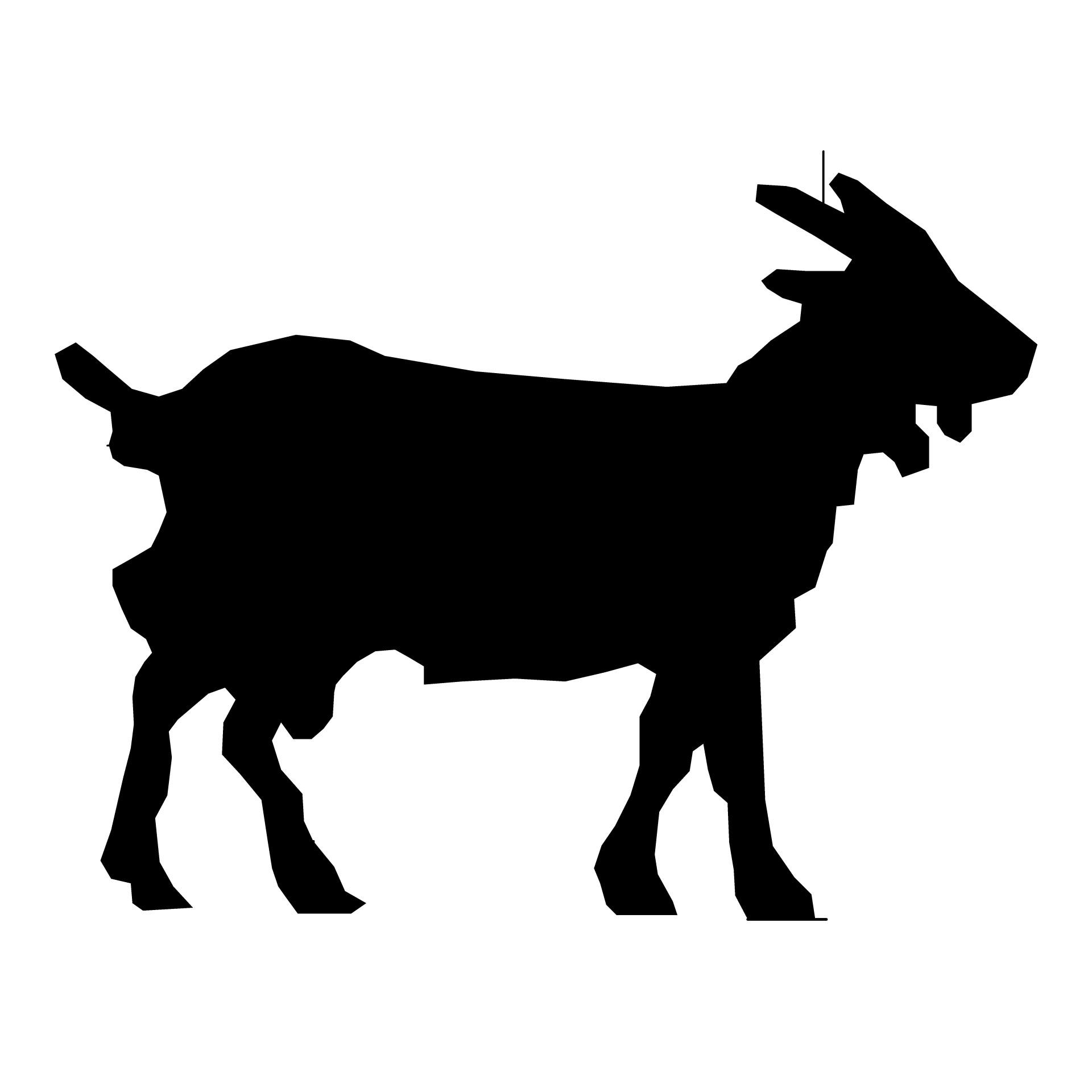 1920x1920 Silhouette Female Goat Free Stock Photo