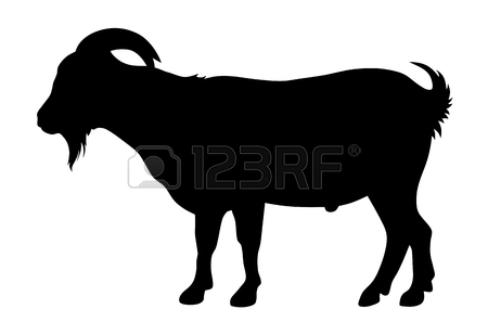 450x309 Vector Illustration Of Goat Silhouette Royalty Free Cliparts