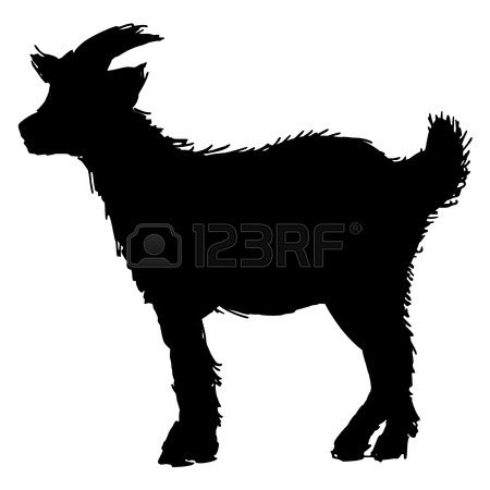 450x450 Black Silhouette Of Goat Royalty Free Cliparts, Vectors, And Stock