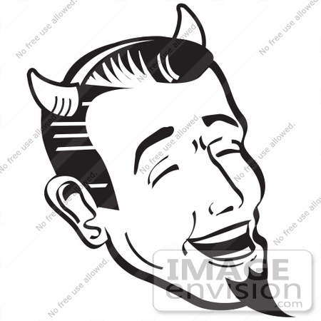 450x450 Royalty Free Black And White Cartoon Clip Art Of A Man Wearing