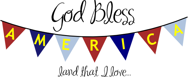 600x246 God Bless America Clip Art