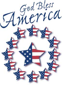260x350 God Bless America Clip Art