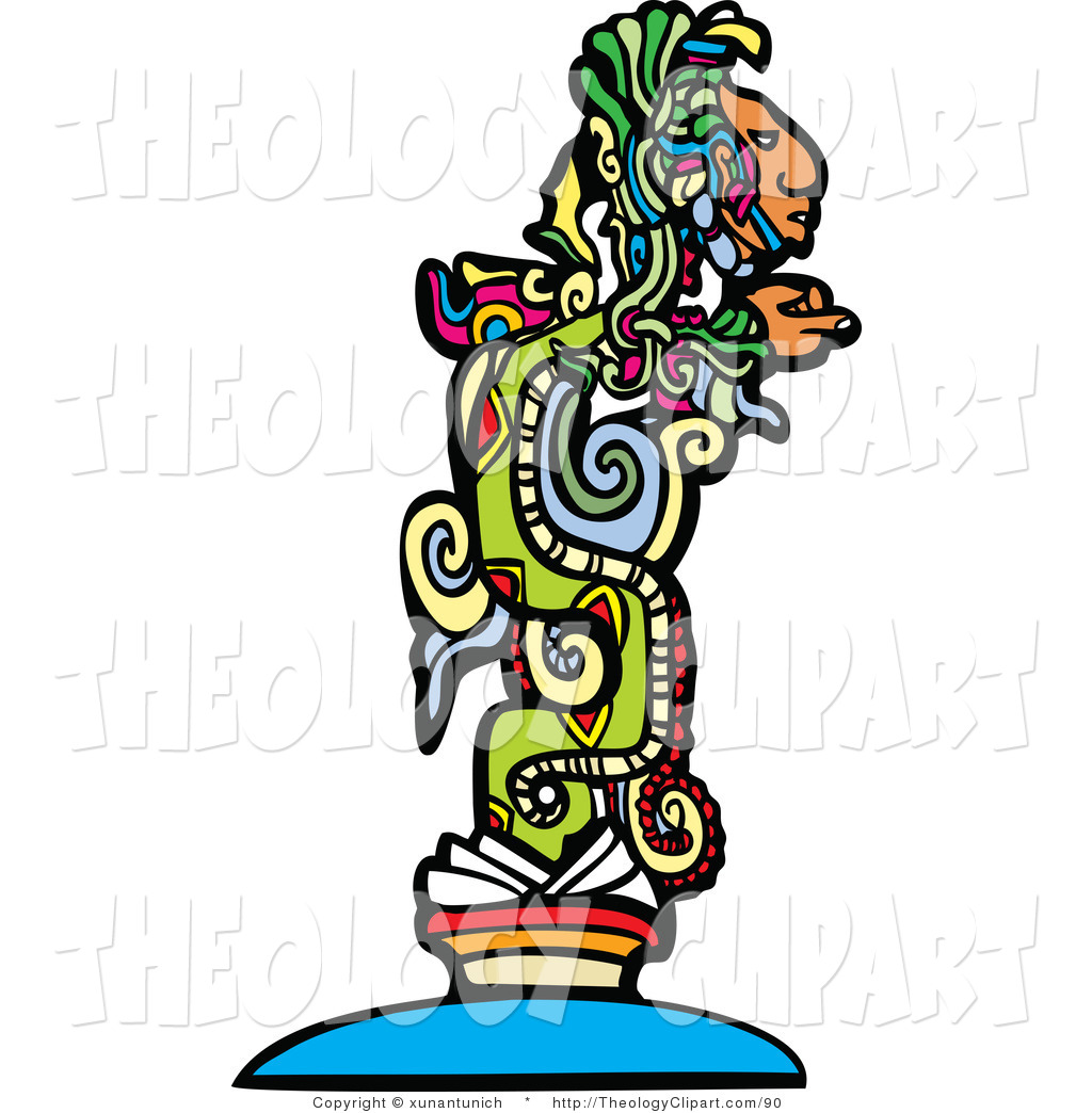 1024x1044 Clip Art Of A Mayan God Design By Xunantunich