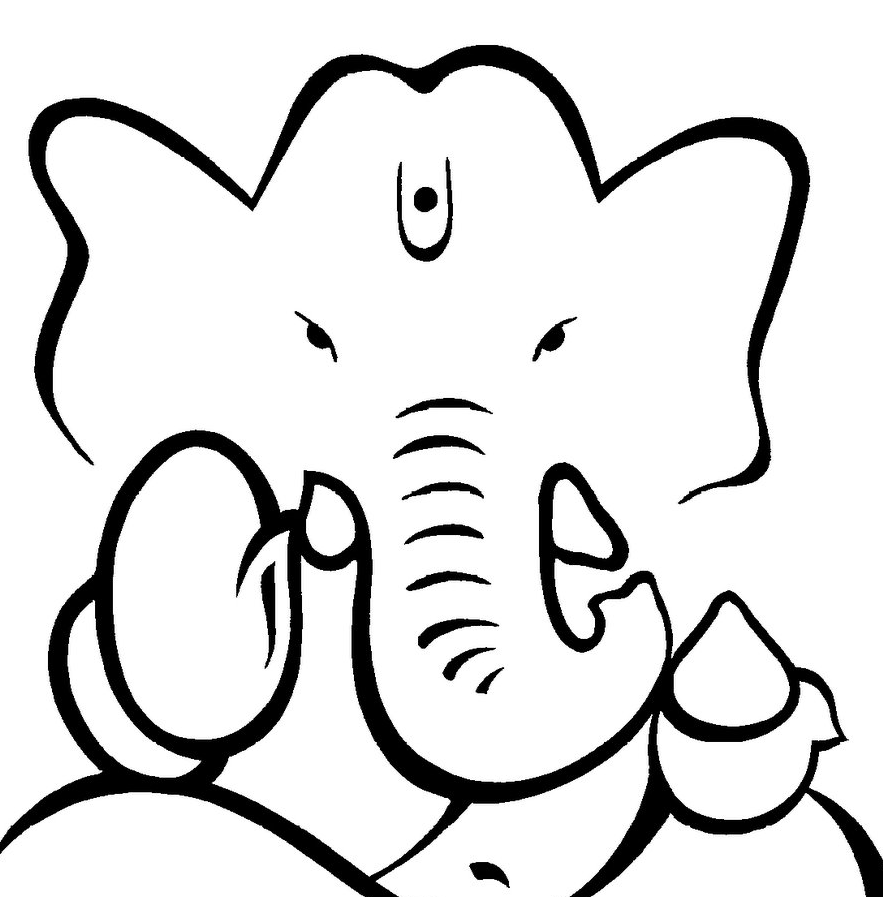 883x897 Ganesha Drawing Clip Art Library Line Graph Image