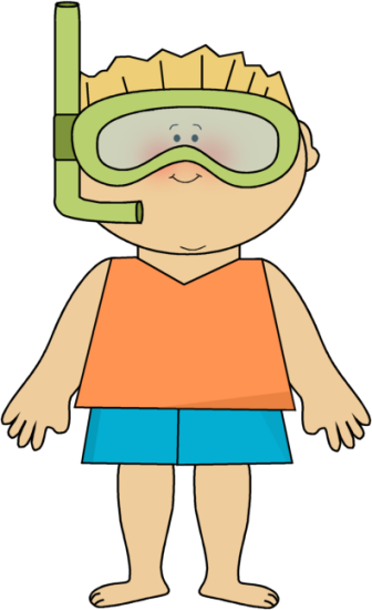 336x550 Boy Wearing Snorkle Goggles Clip Art