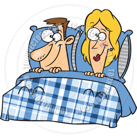 460x460 Cartoon Bedtime Couple By Ron Leishman Toon Vectors Eps