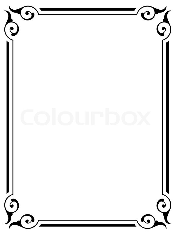 600x800 Simple Victorian Border