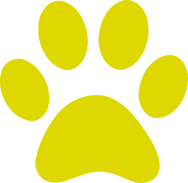 600x583 Gold Paw Print Clip Art
