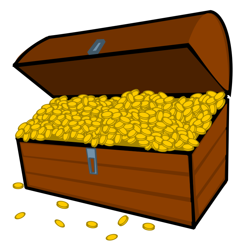 800x800 Treasure Chest Gold Clip Art Download Image