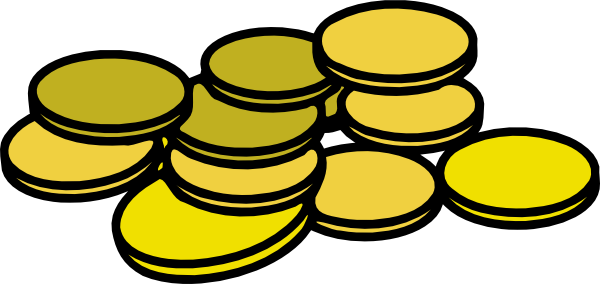 600x284 Gold Coins Clip Art