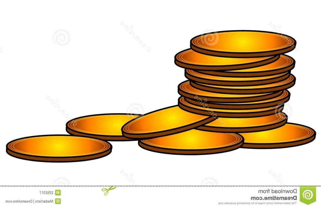 1024x664 Top Gold Coins Clip Art Image