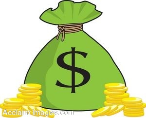 300x242 Clip Art Picture Of A Money Bag With Gold Coins
