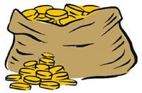 200x131 Clipart Bag Of Coins
