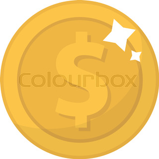 320x320 Gold Coin With Euro Sign Vector Illustration Isolated On White