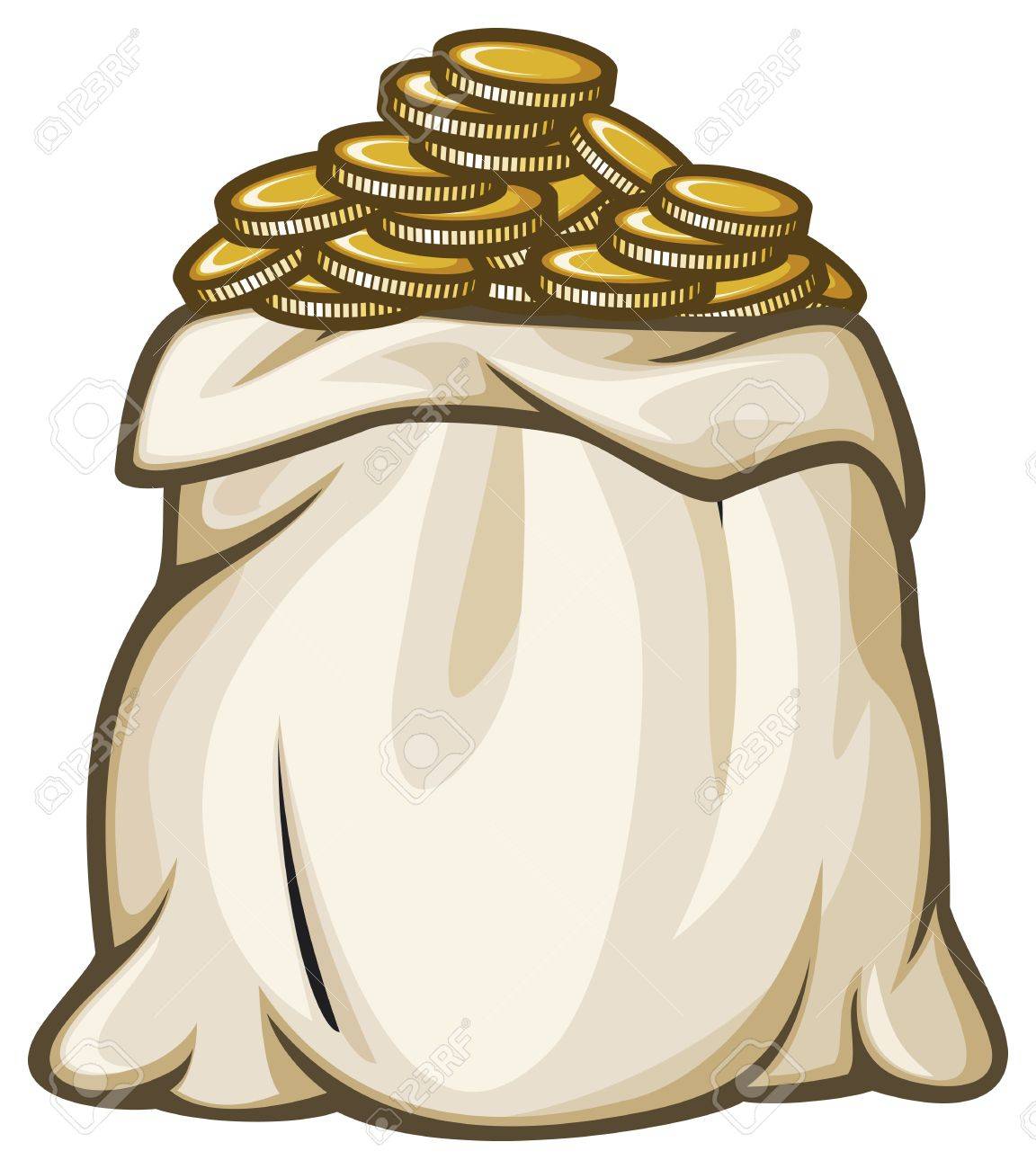 1152x1300 94 Money Bag Filled Dollars Stock Vector Illustration And Royalty