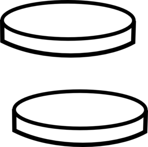 298x297 Two Clear Coins Clip Art