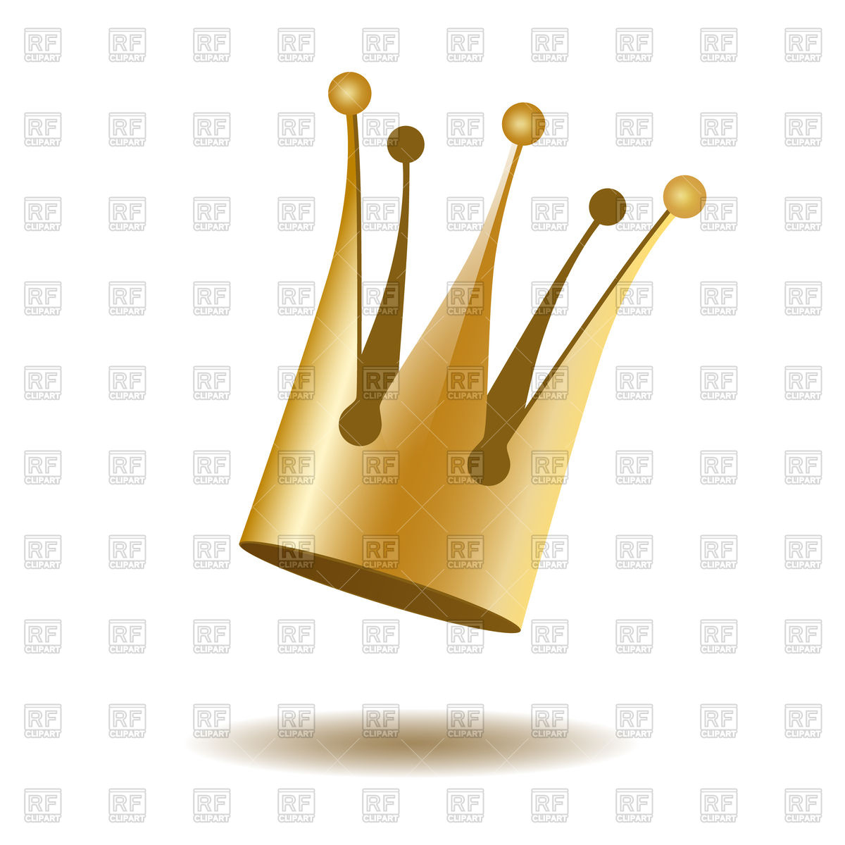 1200x1200 Falling Gold Crown Isolated On White Background Royalty Free