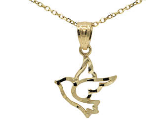 340x270 Gold Dove Pendant Etsy