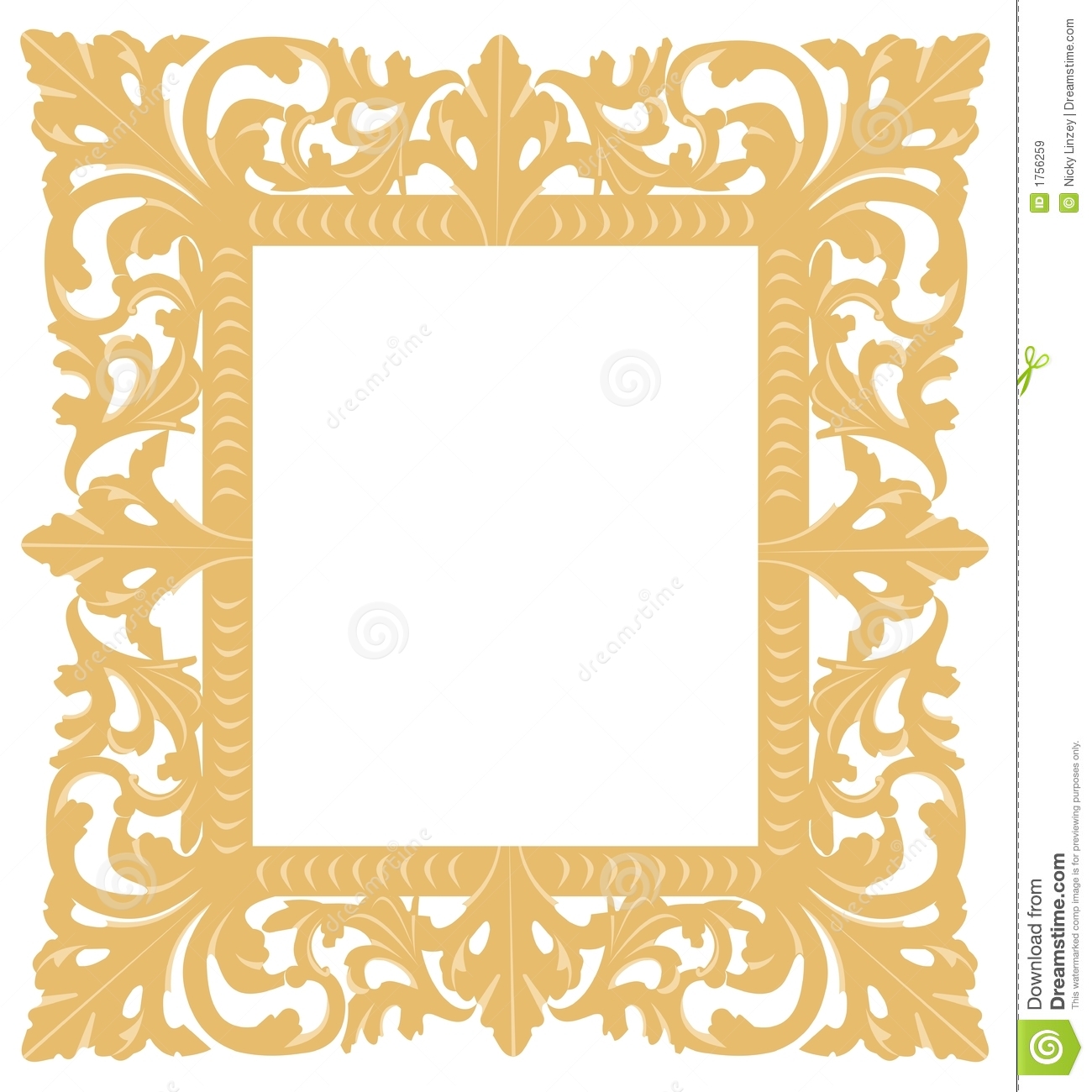 1300x1300 Ornate Gold Frame Clipart Panda