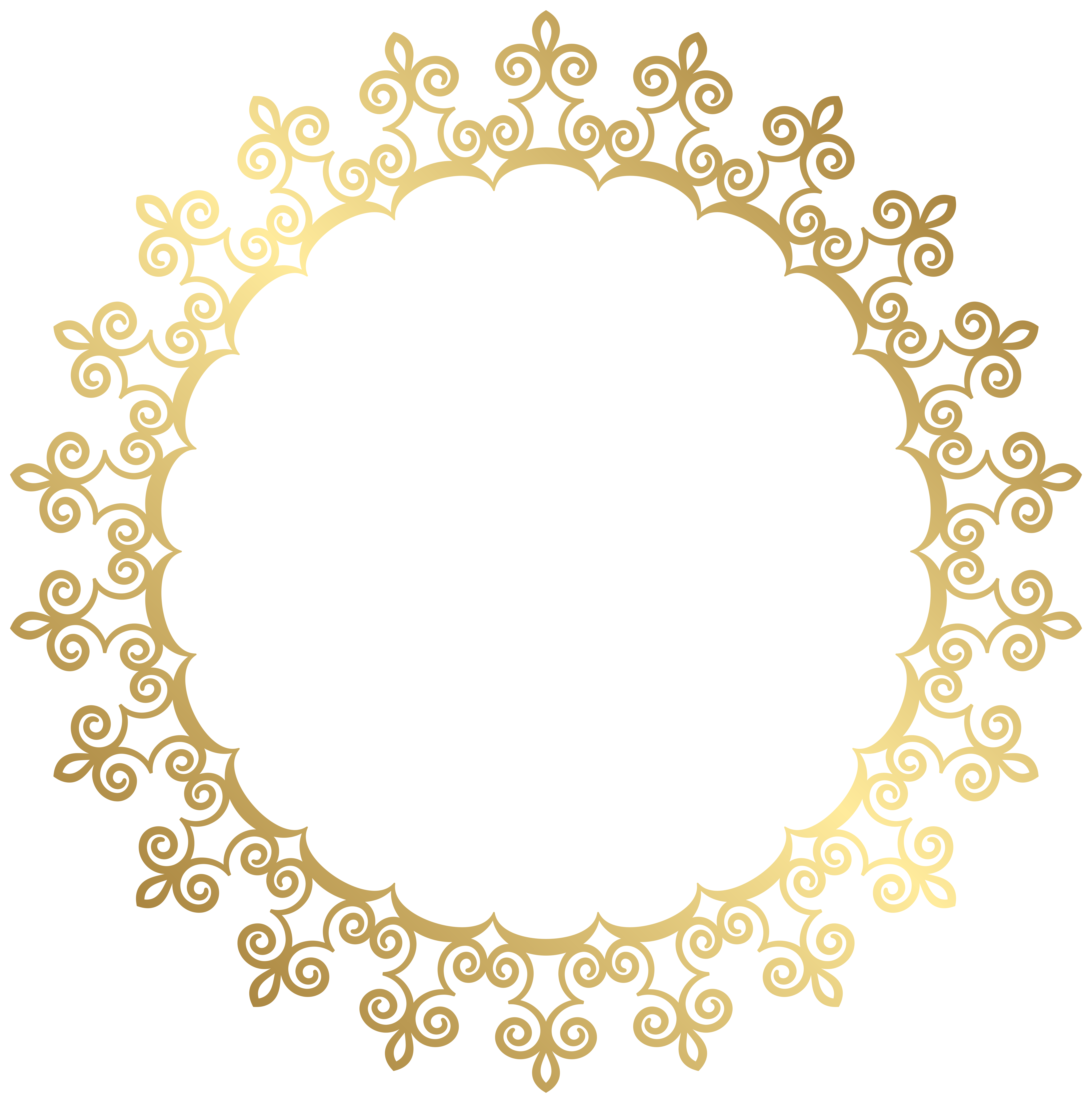 7919x8000 Round Gold Border Frame Transparent Clip Art Imageu200b Gallery